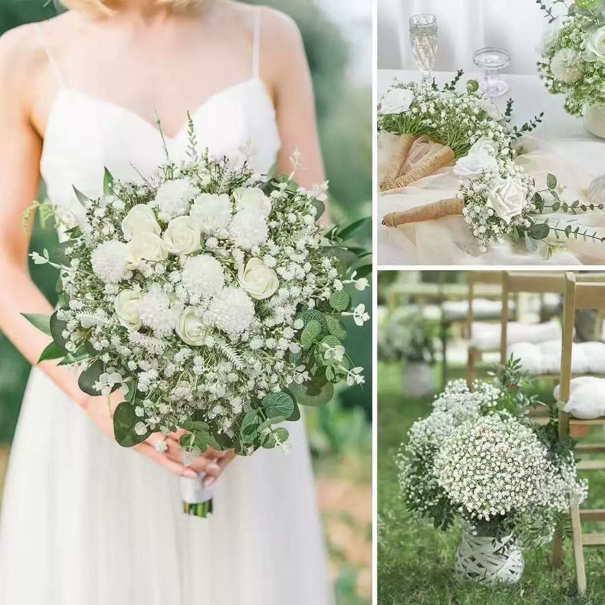 Cross-border Simulation Baby's Breath 108-Head Soft Touch Artificial Flowers for Wedding Decoration