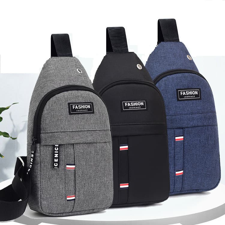 Cross-border fashion chest bag men's bag new shoulder bag crossbody bag men's Korean style trend shoulder bag wholesale custom bag