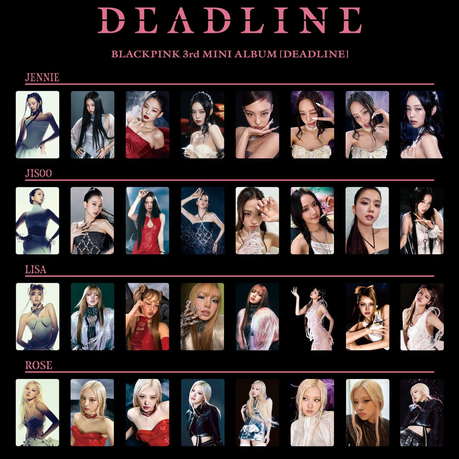 BlackP pink JENNIE photo card kpop Kim Jenny Lisa personal comeback album peripheral photo card