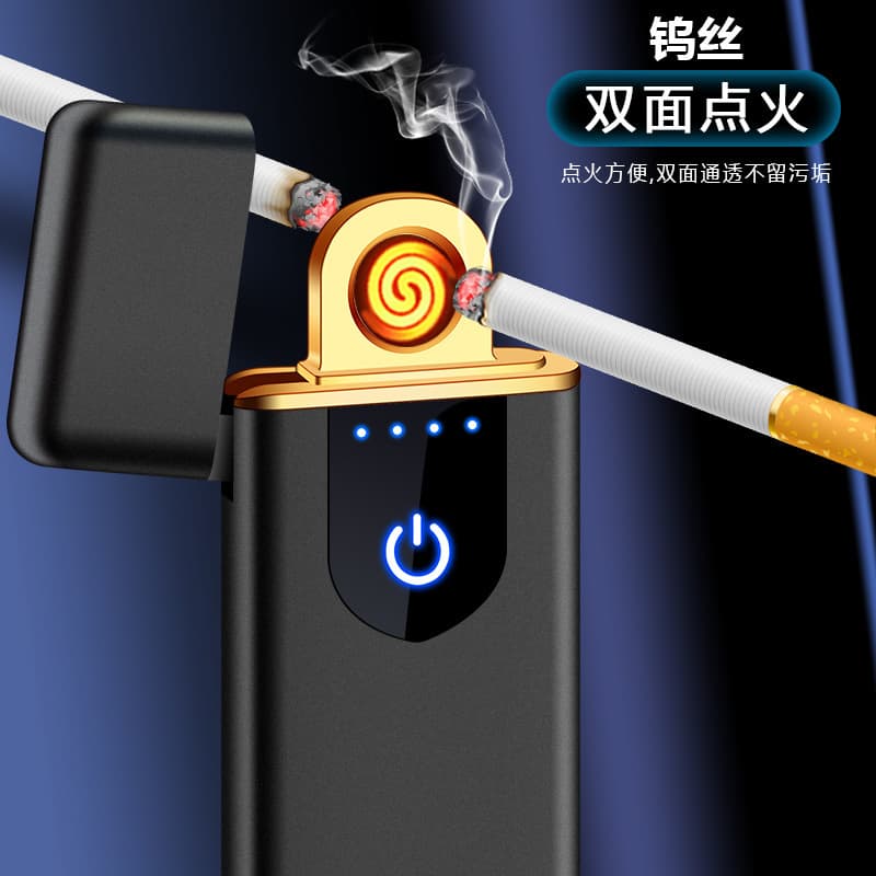Induction Charging Lighter Windproof Men's Electronic Lighter Creative Personalized Compact Lighter Factory Wholesale