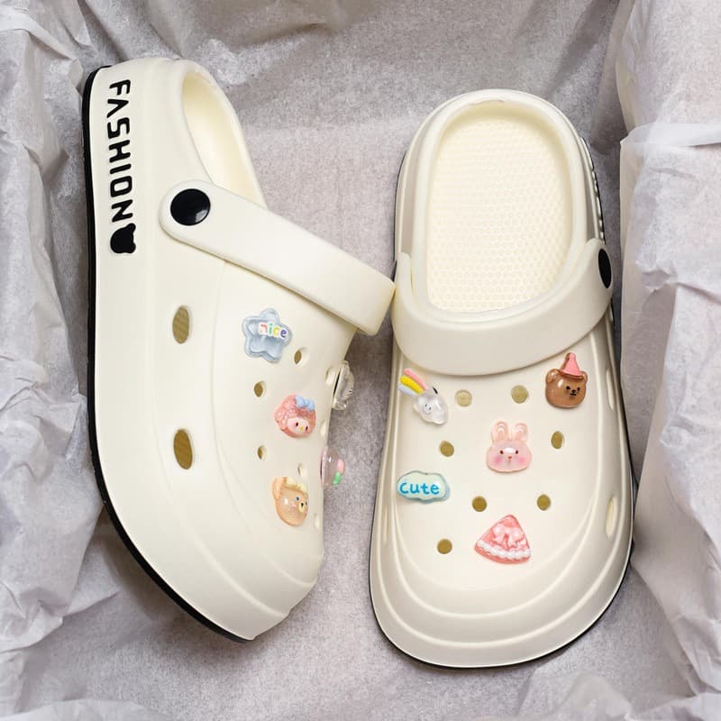 Dropshipping with Free Shipping EVA Clog Shoes Women's Outdoor Thick Sole Anti-Slip Men's Summer Slippers Cross-Border Dropshipping TEMU