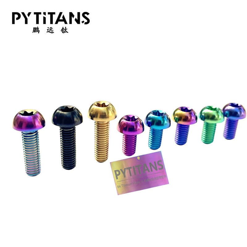 Bicycle Water Bottle Cage Screws Disc Brake Pad Pan Head Round Head Titanium Alloy Screws Road Mountain M5 Fasteners