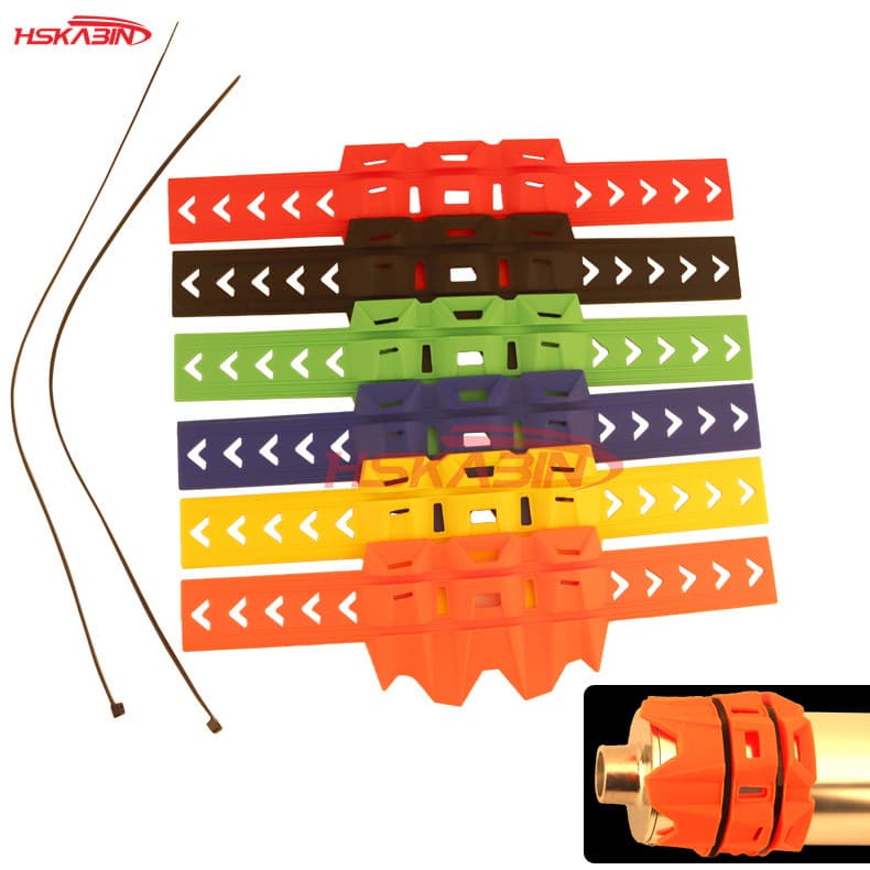 Dirt Bike Exhaust Pipe Protection Rubber Ring High Temperature Resistant Silencer End Anti-Scald Film Heat Insulation