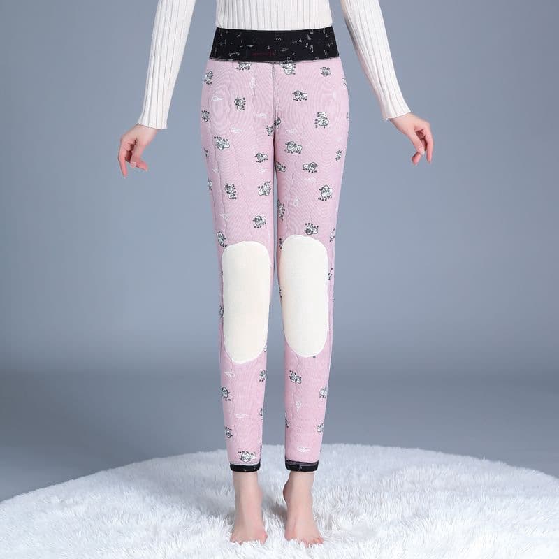 2025 New Style Pants for Middle-Aged and Elderly Women, Autumn and Winter, Thickened with Silk Cotton, High-Waisted, Warm, Cotton Pants for Mothers, Loose Fit for Grandmothers