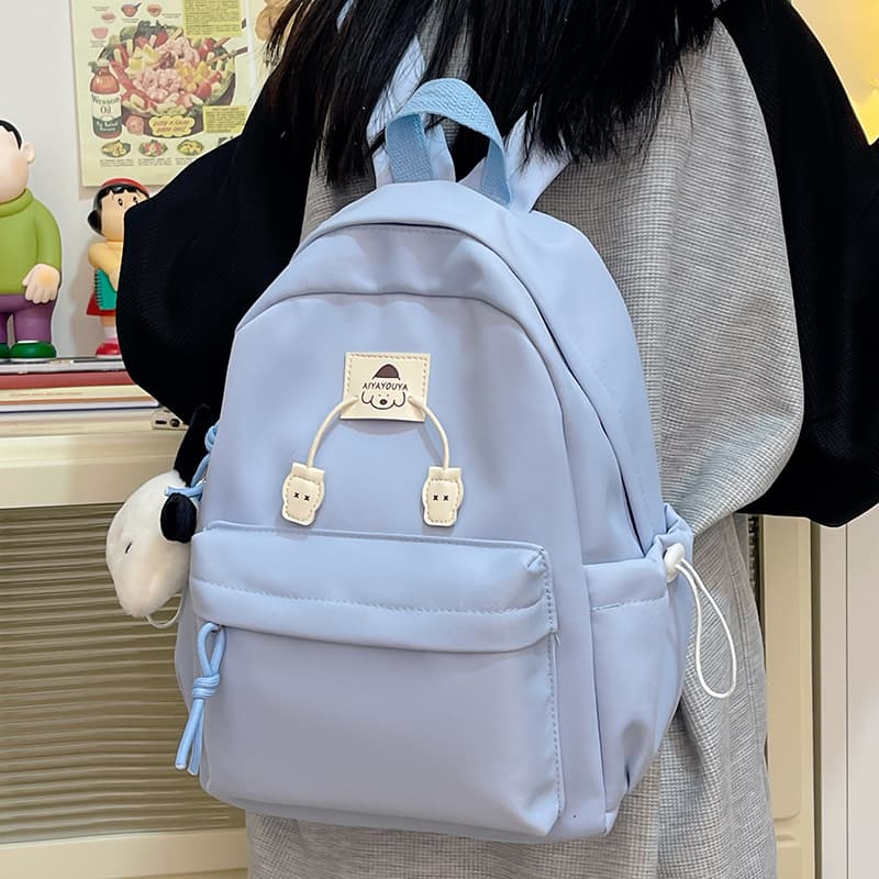 Cute Girl's Small Size Lightweight Shoulder Bag Simple Stylish Outing Mommy Bag Double Strap Backpack Fashionable Mini Bag