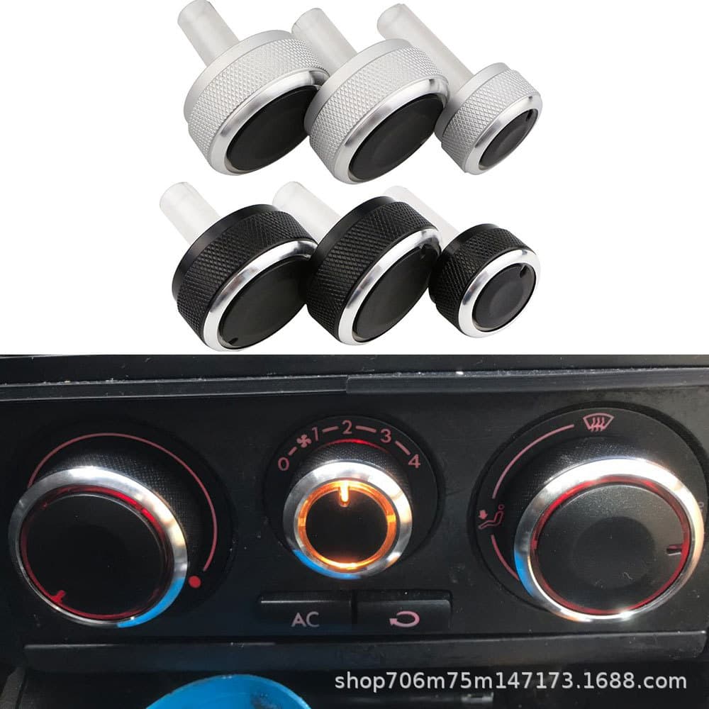 Manual High 4B5 Warm Air Switch Knob Modification Accessory for Volkswagen Air Conditioner Aluminum Alloy Other Function Other Position
