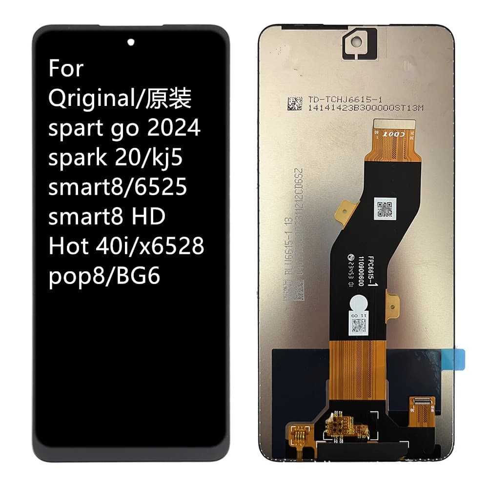 Suitable for Transsion Spark go 2024 screen assembly Spark20 Smart8 Hot40i LCD all-pass