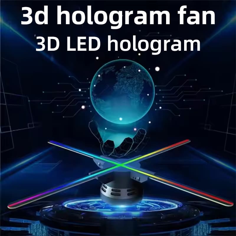 Cross-border bestseller naked-eye 3D holographic fan floating LED aerial projection transparent display screen manufacturer direct supply