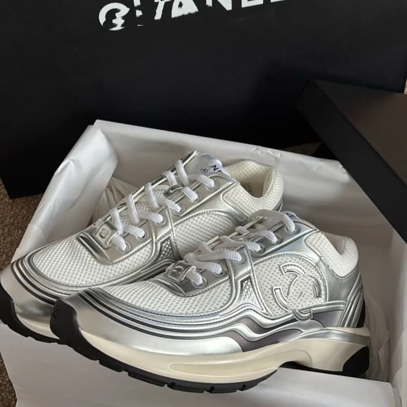 Putian Original Cross-border Little Chanel Style 24C Couple Leather Mesh Breathable Casual Sports Shoes