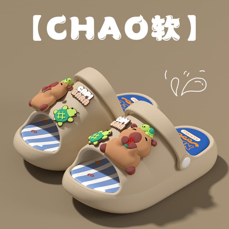 Capybara Baby Slippers Summer Children's Boys Girls Indoor Anti-Slip Lightweight Sandals Infant Sandals