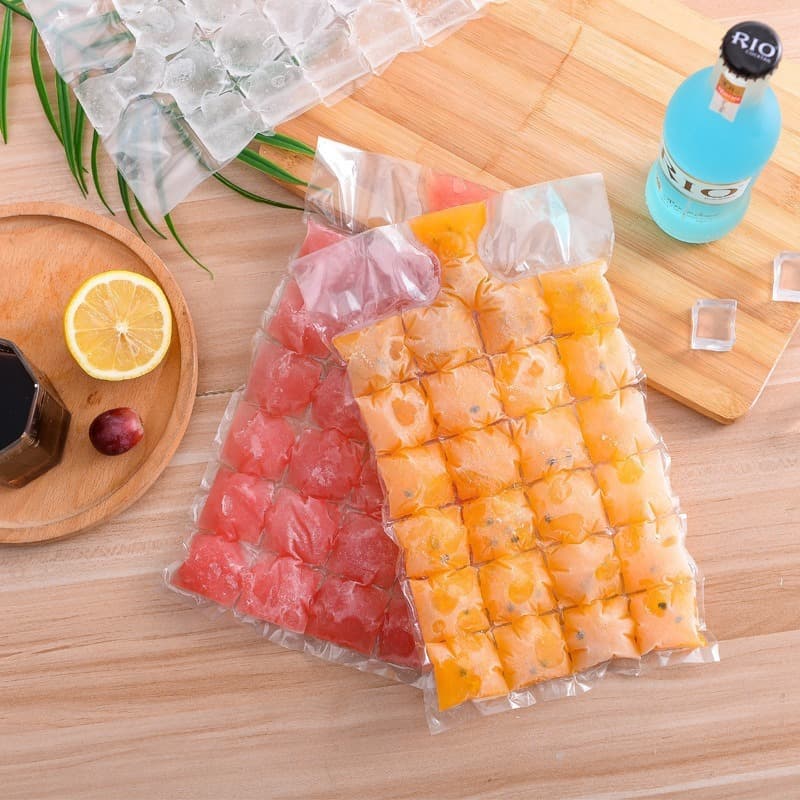Disposable Ice Bag, Creative Self-Sealing Plastic Ice Cube Tray, Fresh-Keeping Bag, Summer Ice Maker, Water-Fill Ice Bag