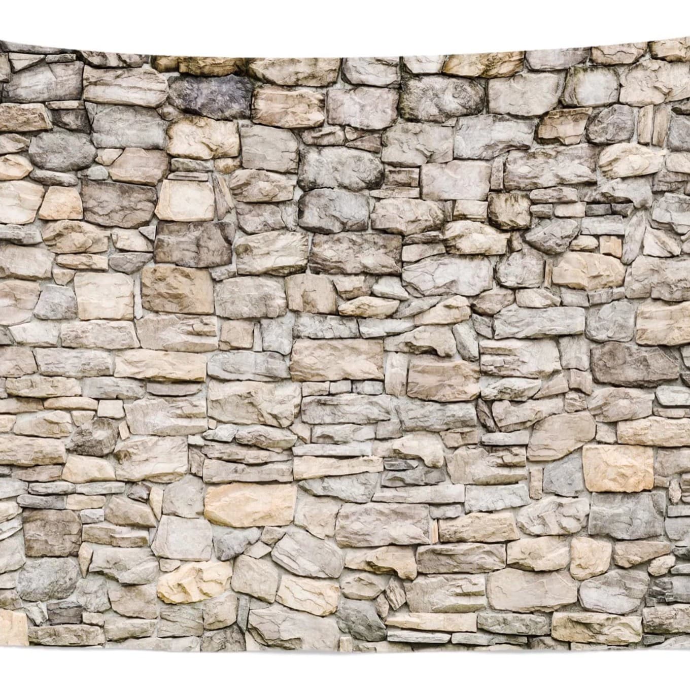 Cross-Border Trade Brick Wall Yellow Old Stone Wall Tapestry Living Room Wall Hanging Background Decoration Bedroom Guest Room Home Tapestry