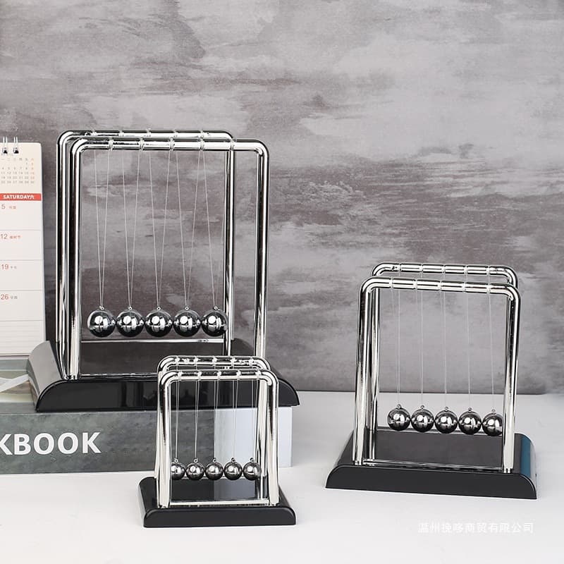 Square black bottom Newton pendulum pool ball children's toy balance bumper ball desk table decoration ornaments student gifts