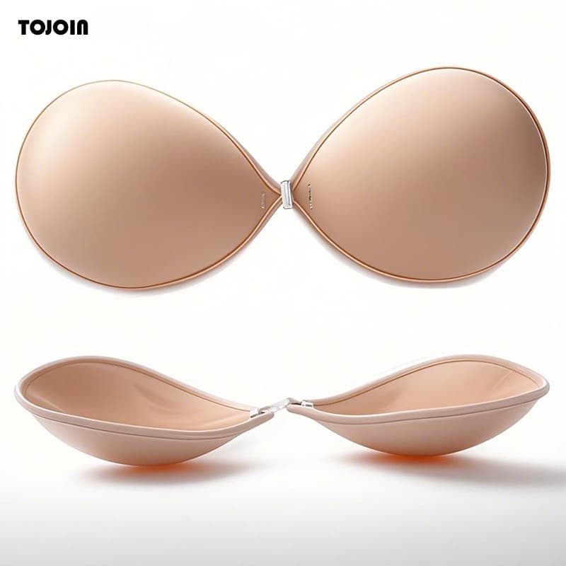 Invisible bra with thickened silicone nipple covers, wire-free push-up bra, wedding dress silicone nipple covers