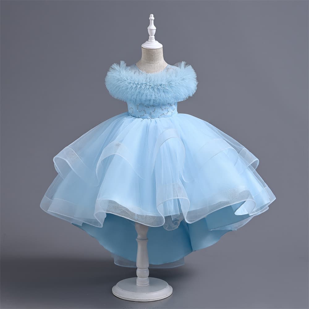 Girls' Birthday Dress Baby Tutu Skirt Children's Evening Gown Princess Train Dress Cross-border Children's Party Wear