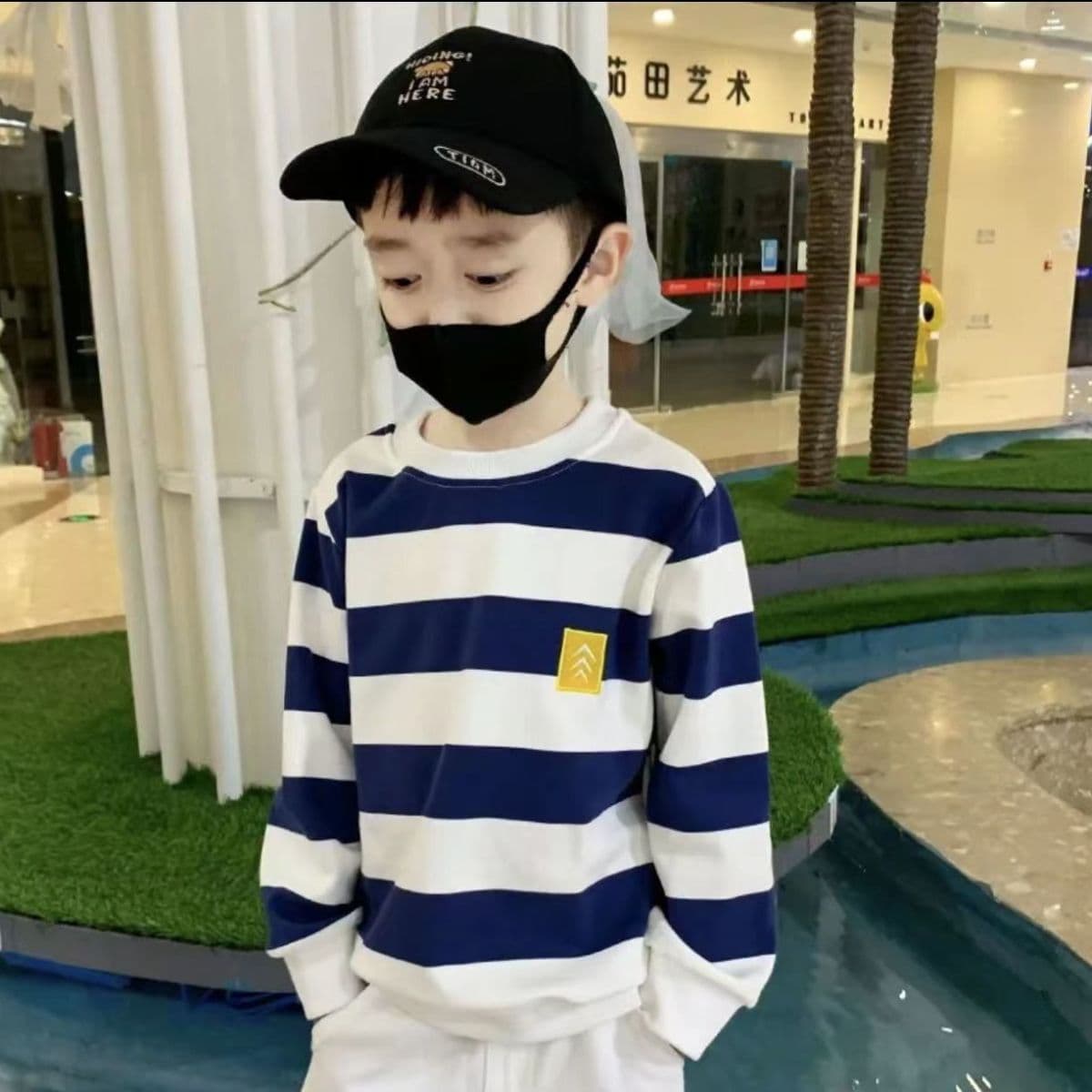 Boys Sweatshirt Spring/Autumn 2025 Summer New Boys Top Striped Round Neck Kids Children Long Sleeve Base Layer