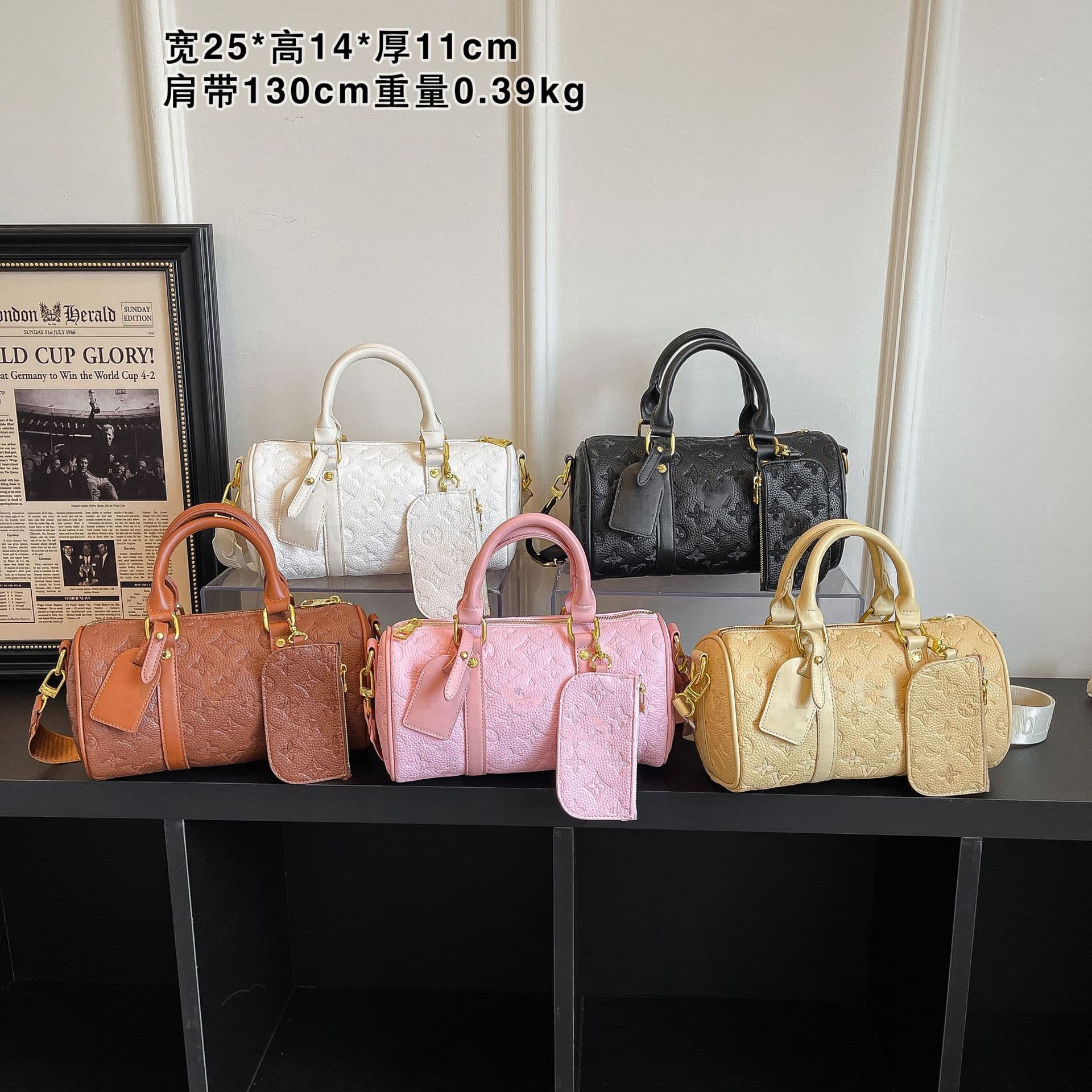 Cross-border 2026 new keepall25cm pillow bag floral shoulder bag roller bag fashion crossbody bag couple bag