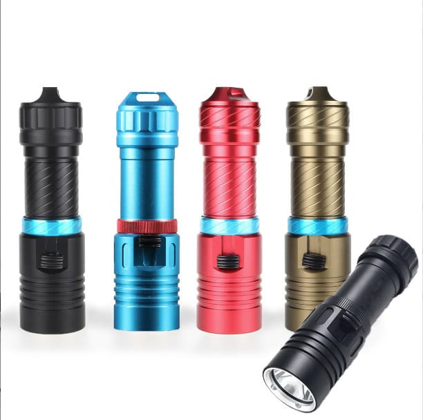 Cross-Border L2 Strong Light Ultra-Bright Long-Range Professional Waterproof Magnetically Controlled High-Power Deep Water Lighting Flashlight for Diving