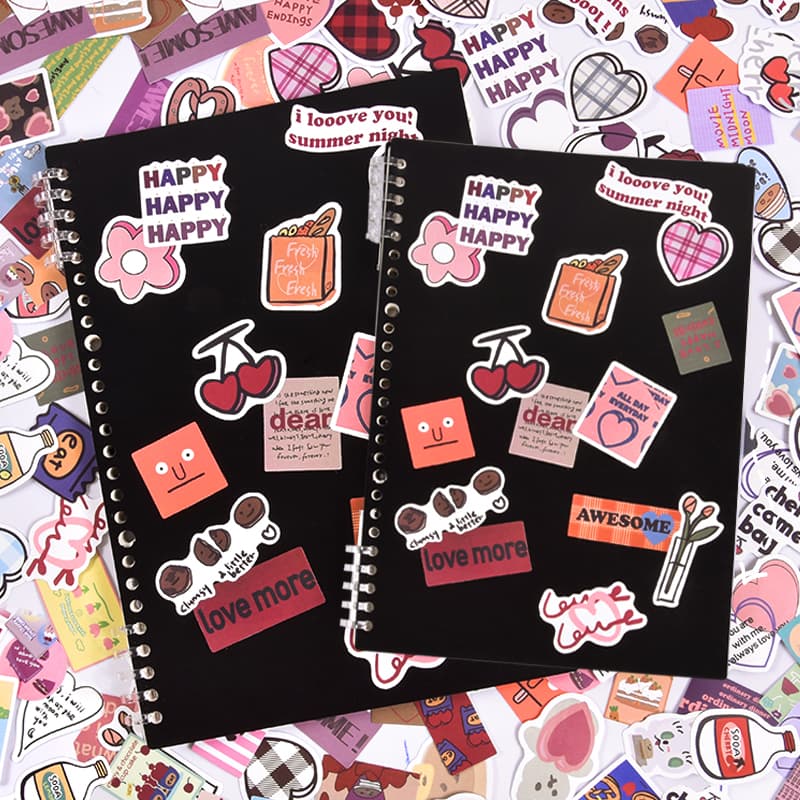 Hand-free loose-leaf b5 notebook simple DIY retro stickers student notebook removable shell loose-leaf wrong