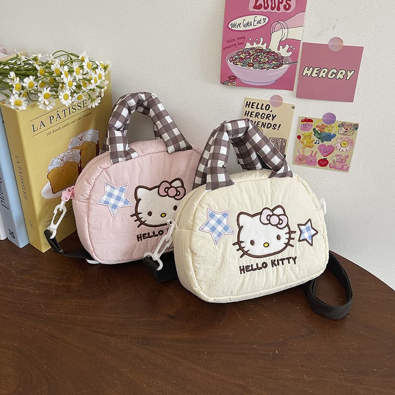 2026 New Cute Cartoon Handbag KT Cat Multi-Color Cosmetic Bag Children’s Snack Bag Crossbody Bag Wholesale