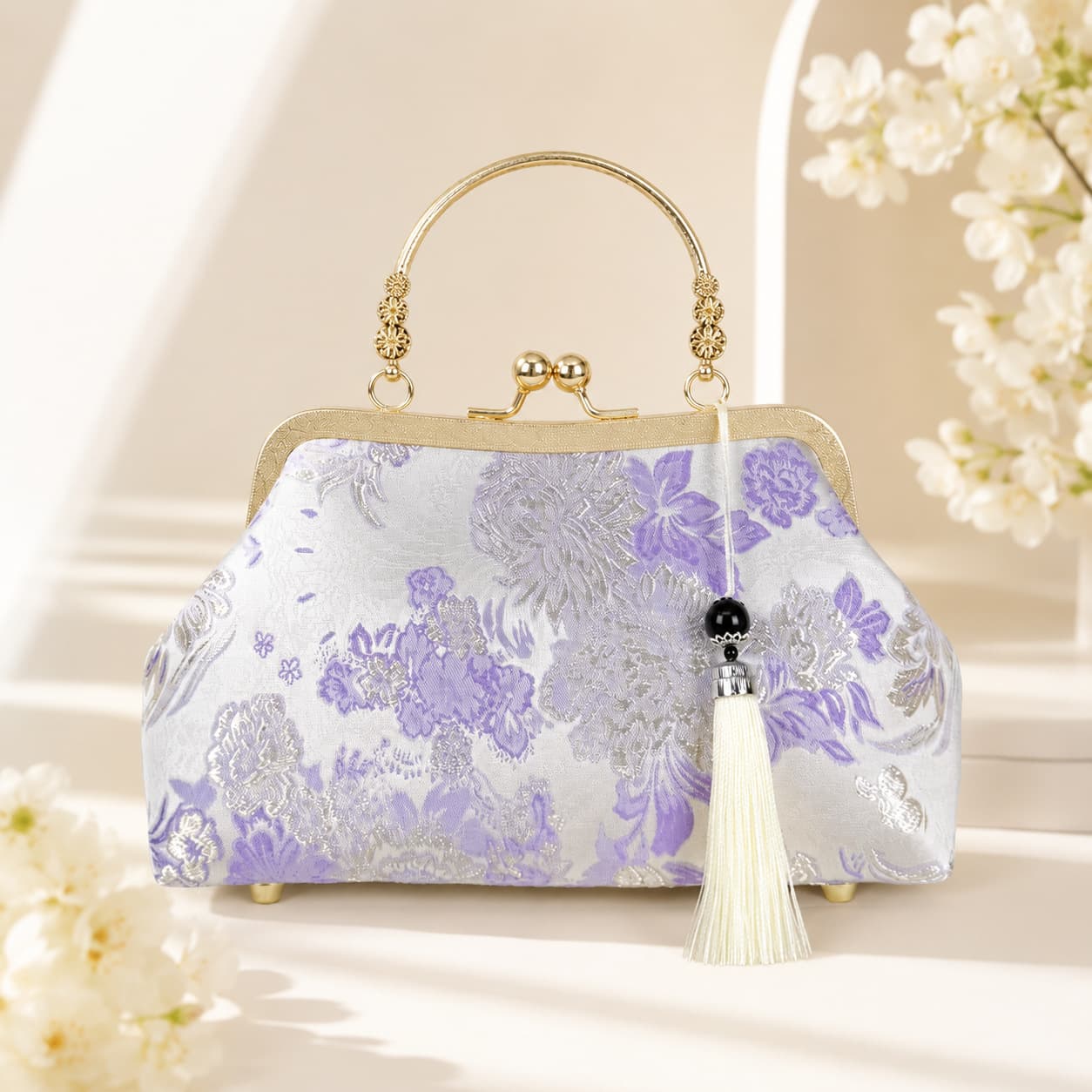 Finished Chinese style cheongsam bag, evening bag, mini handbag, crossbody three-use exquisite high-quality bag gift
