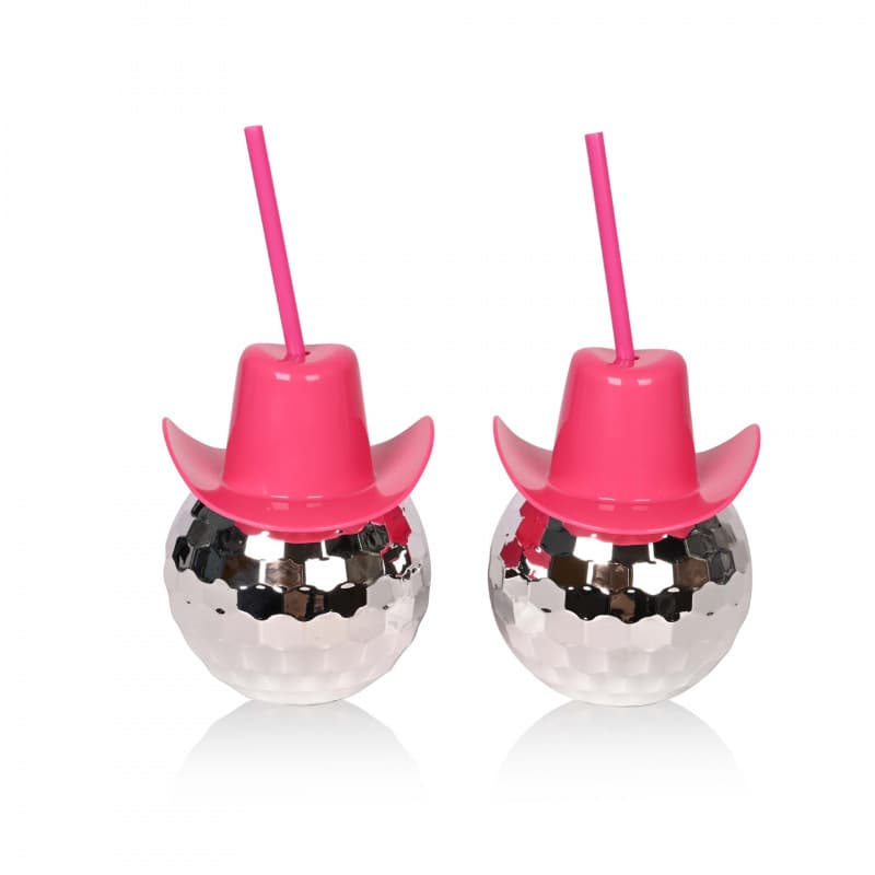 cowboy cowboy hat wizard hat electroplated water cup discoball ball straw cup 600ml wine glass party