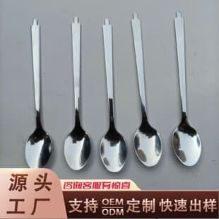 Stainless Steel Enamel Color Spoon Coffee Spoon Mixing Spoon Honey Spoon Dessert Spoon Factory Direct Red Rose Spoon