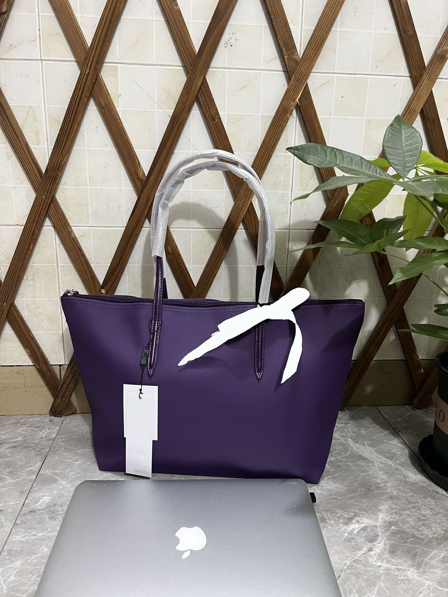 Cross-border New Large Tote Bag, Large Capacity Women's Bag, Waterproof Crossbody Lacoste Bag, Shoulder Bag, Versatile