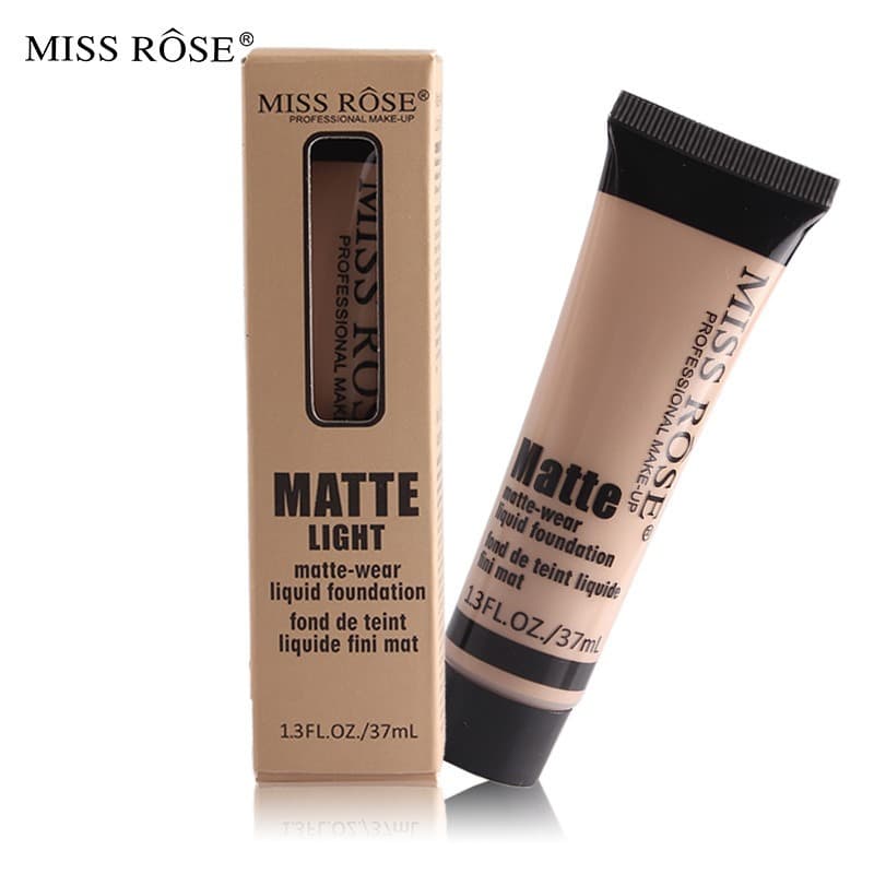 Foreign Trade 37ml Matte Moisturizing Makeup Foundation Cream Miss Rose Concealer Foundation Liquid