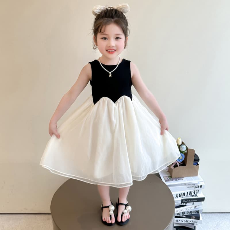 Girls Summer Dress 2025 New Princess Dress Fashionable Children's Dress Baby Girl Summer Thin Vest Dress