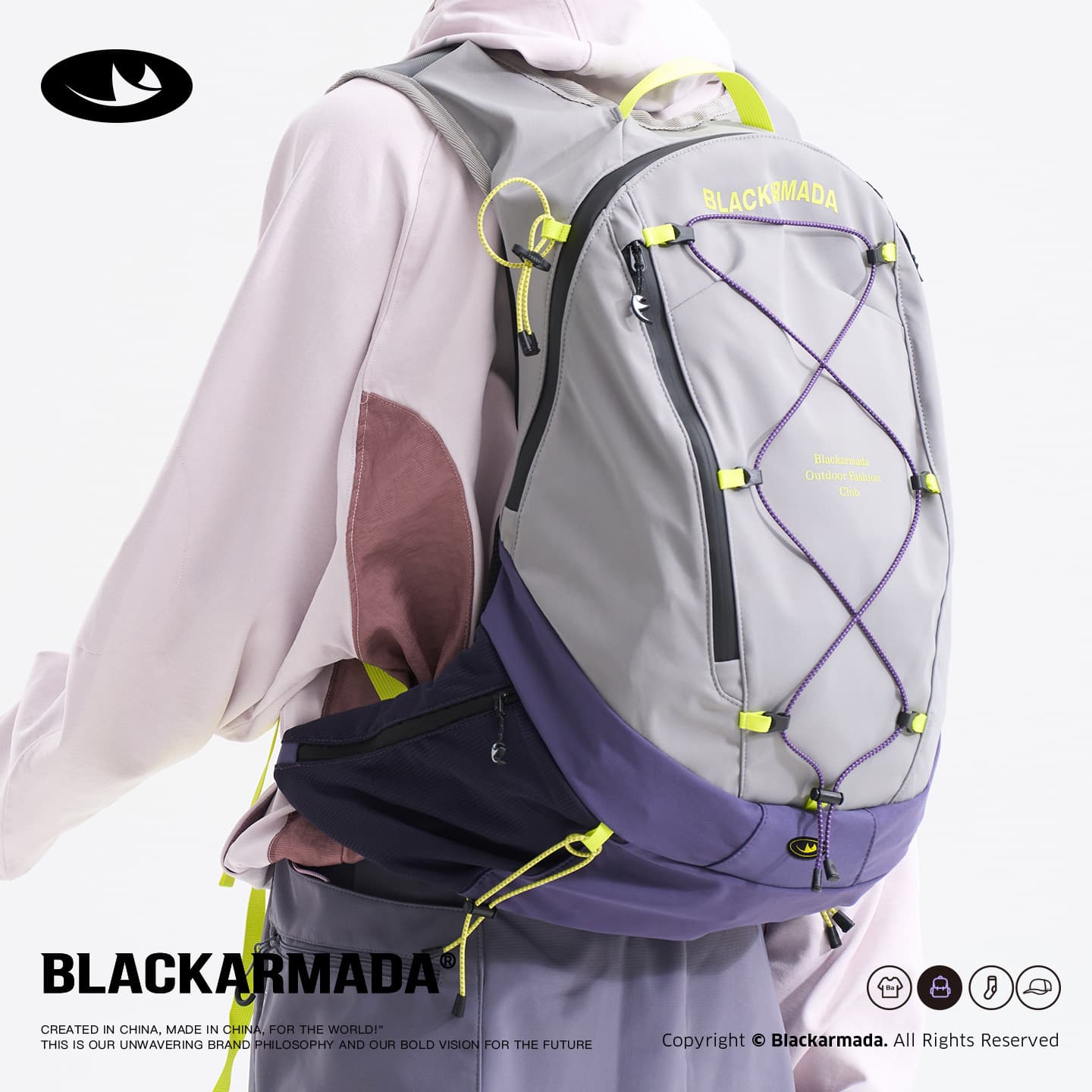 Wholesale Outdoor Hiking Backpack Large Capacity Travel Double Shoulder Bag Lightweight Trekking Backpack Unisex Contrast Color Hiking Bag
