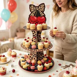 Three-Tier Cupcake Stand Cupcake Tower Cake Stand Birthday Wedding Party Decoration Cupcake Stand