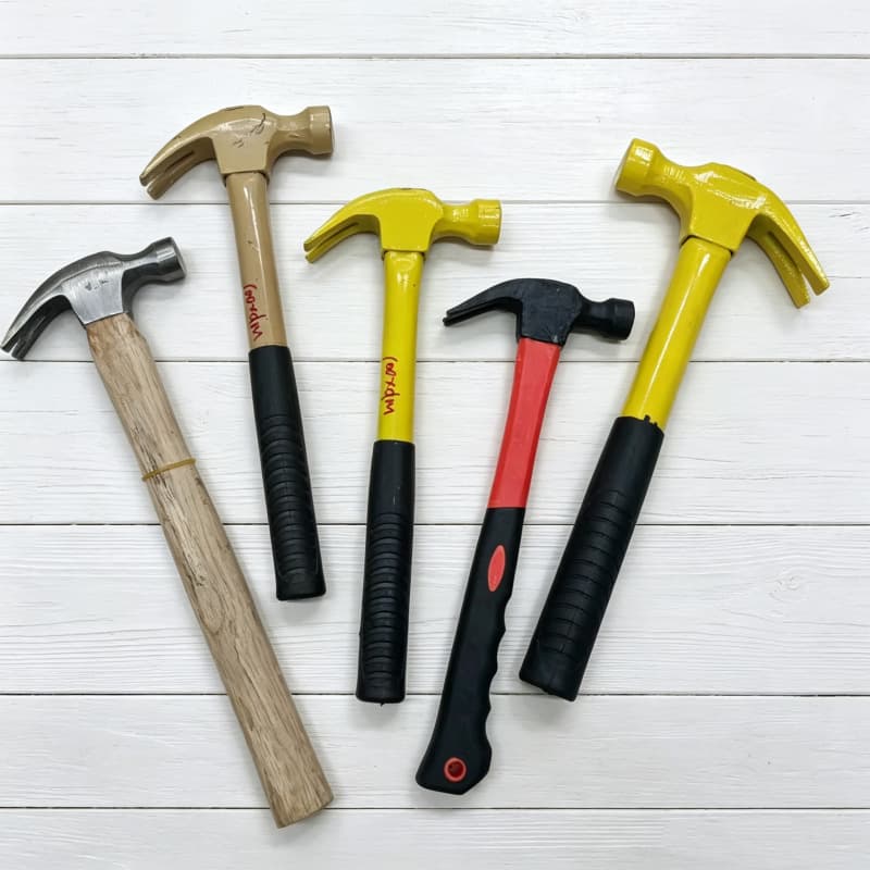 Multi-specification claw hammer, plastic-coated/wooden handle, high carbon steel hammer, anti-slip claw hammer, universal hammer for woodworking