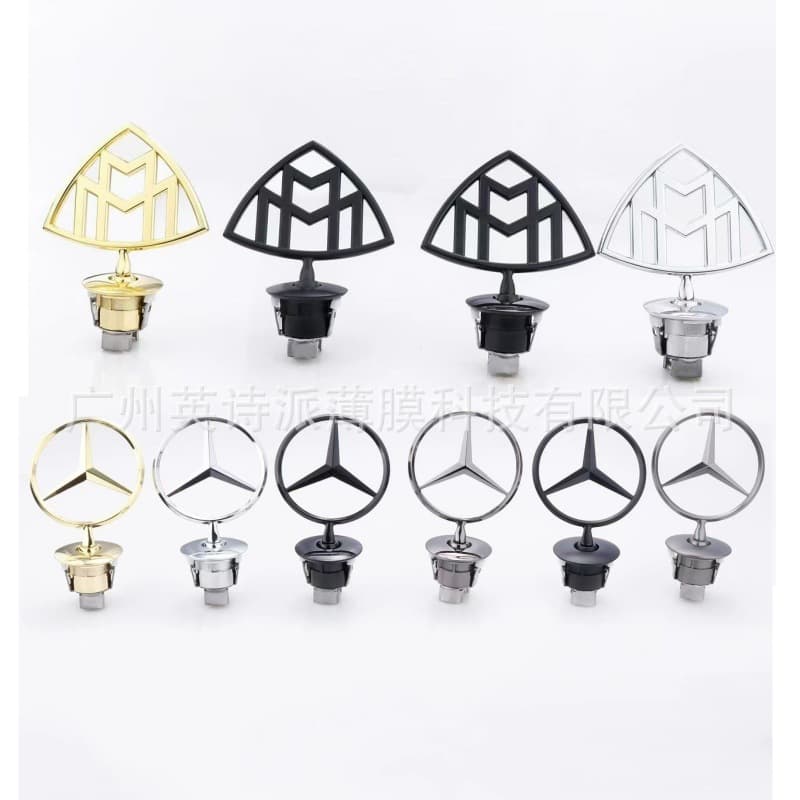 For Mercedes Hood Standing Star Maybach Engine Hood Car Emblem W210 W221 Front Hood Badge W212 W204