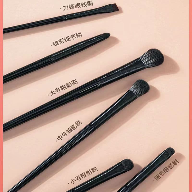 Soft Bristle Eye Makeup Brush Set 6 Pieces Small Detail Eye Shadow Brush Sword Eyeliner Beauty Makeup Tool Set