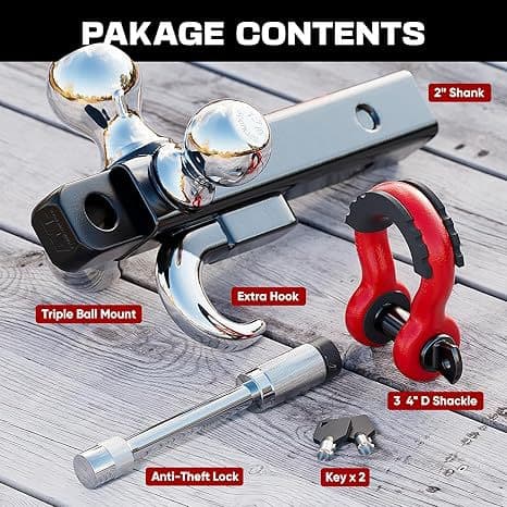 Amazon Hot Selling Triple Ball Trailer Hitch Trailer Arm Off-Road Vehicle Modified Crossover Trailer Coupler