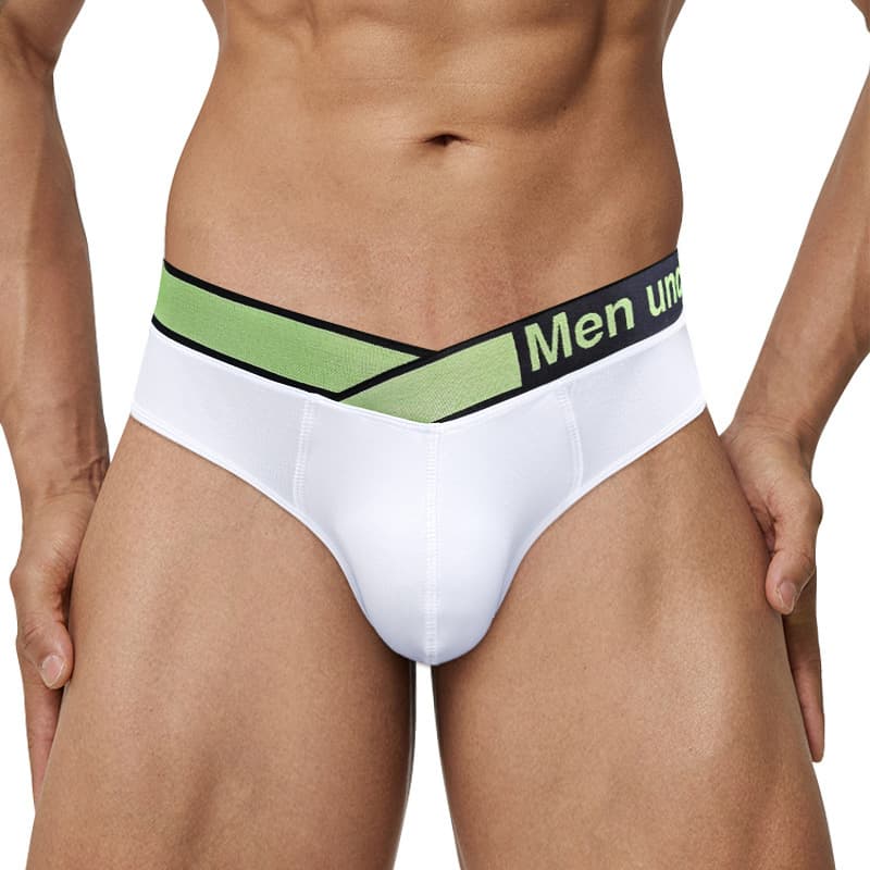 PUMP! New Men's Underwear Large V-Waistband Sexy Briefs Laser Gradient Comfortable Low-Rise Underwear MP240
