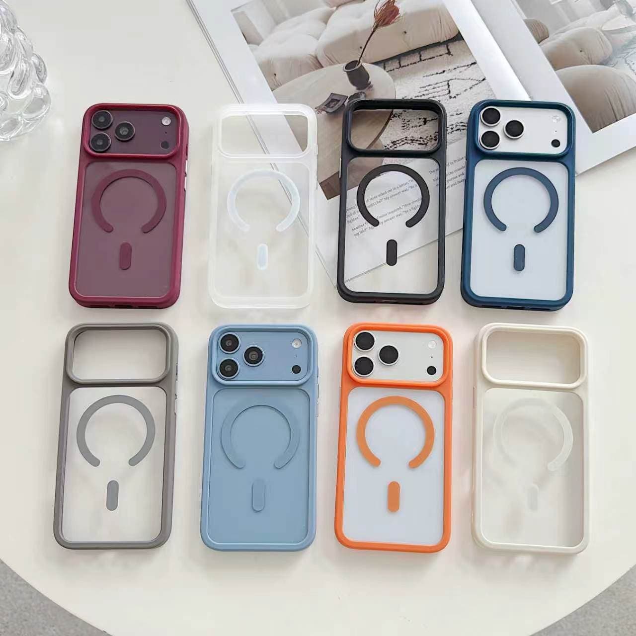 Compatible with Semi-Transparent Frosted Two-in-One Shockproof 16 Phone Case 18 Apple 17 Pro Max Minimalist Magsafe Cover