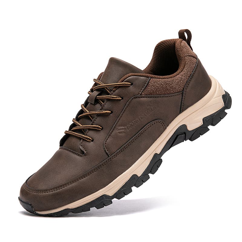 Men's Leather Waterproof Sports Shoes Odor-Resistant Casual Middle-Aged Elderly Running Skateboard Shoes