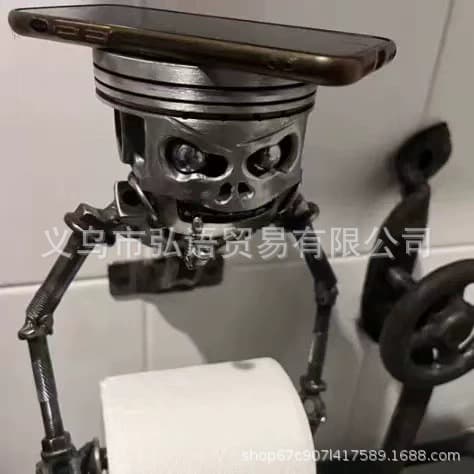 New Cross-border Creative Skull Toilet Paper Holder Bathroom Phone Shelf Decoration