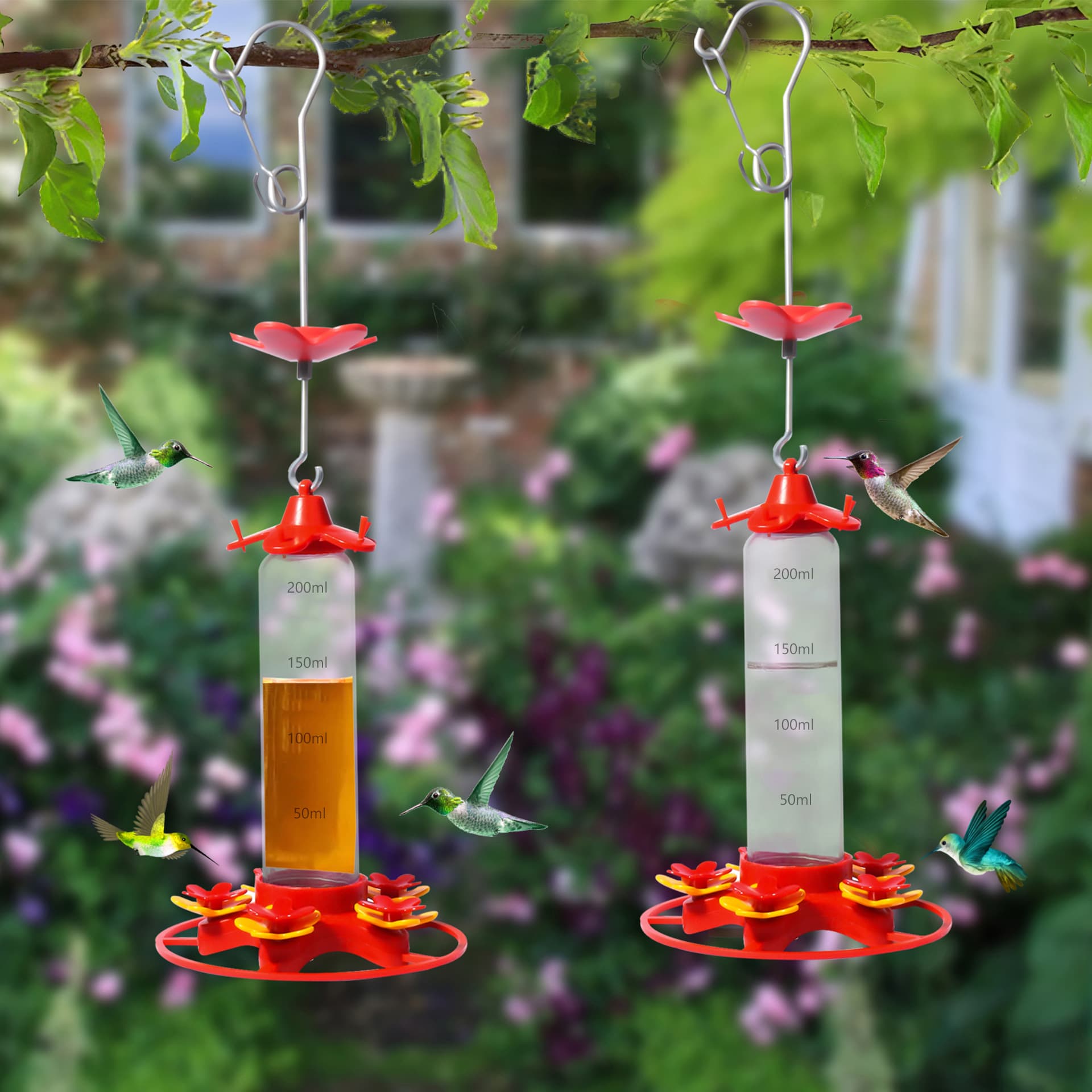 Cross-border New Outdoor Hanging Hummingbird Feeder Ant-proof Garden Yard Honey Water Bird Feeder