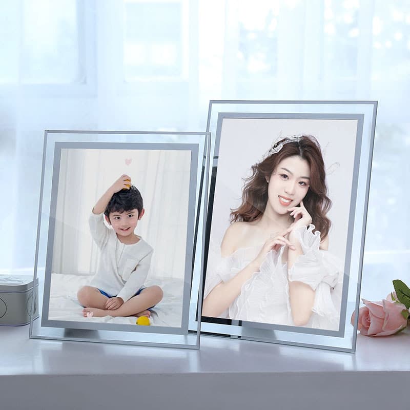 Transparent Crystal Photo Frame 7 Inch 8 Inch 10 Inch Children Horizontal Stand 6 Inch Glass Picture Frame Modern Simple Style
