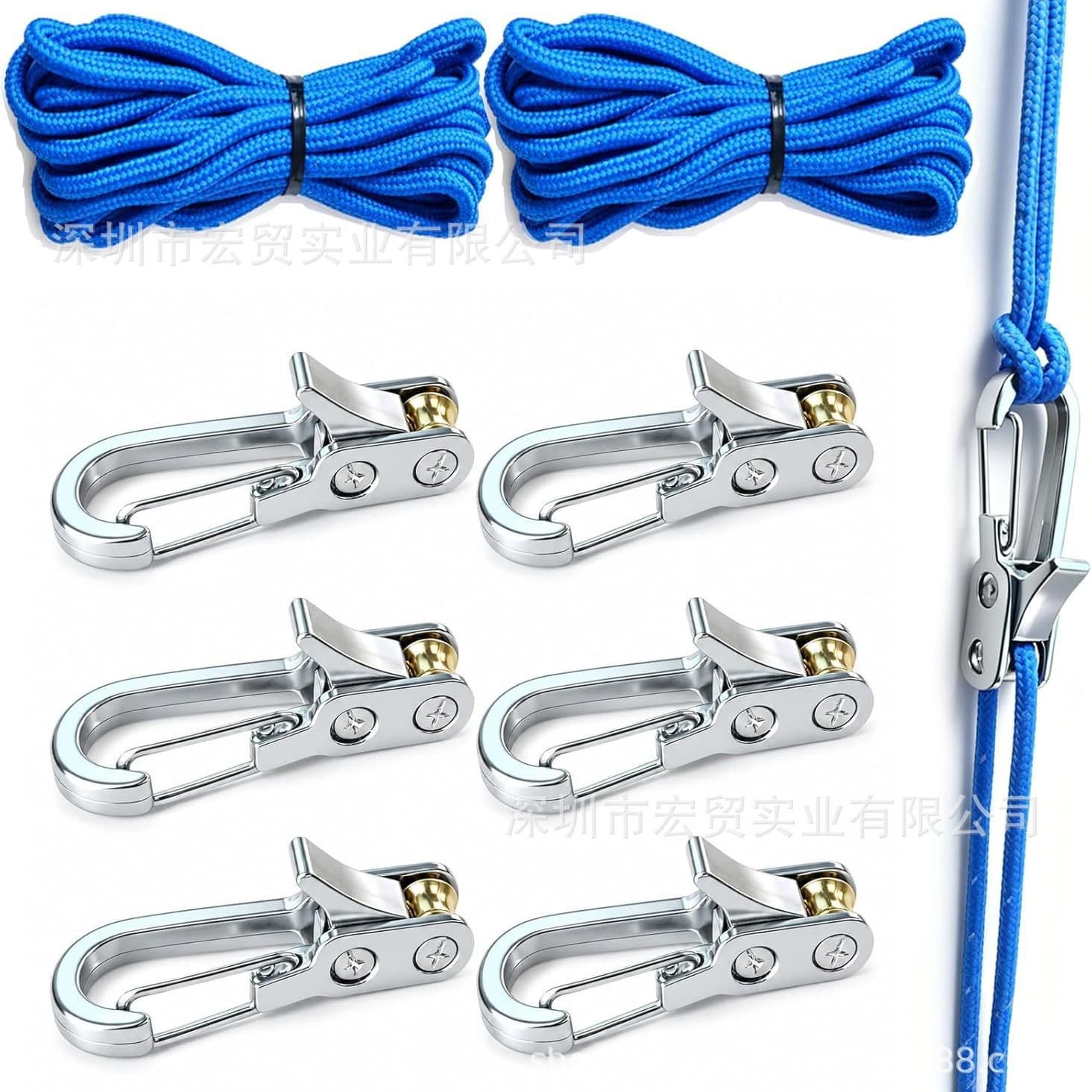 Cross-Border Rope Tightening Tool with Locking Buckle, Rope Tensioner, Outdoor Tool