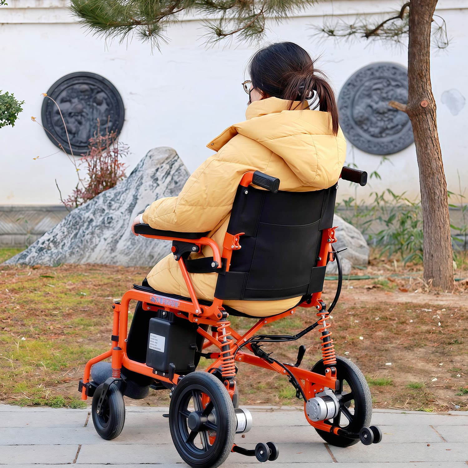 Electric Wheelchair Smart Automatic Foldable Lightweight Portable Small Electric Wheelchair for Seniors, Airline Approved