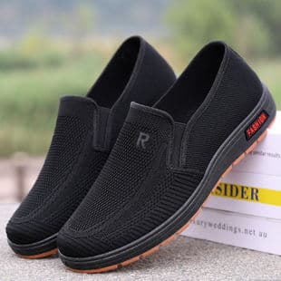 Wholesale Old Beijing Cloth Shoes Men's Loafers Middle-aged Dad Shoes Cowhide Soft Sole Breathable Casual Shoes