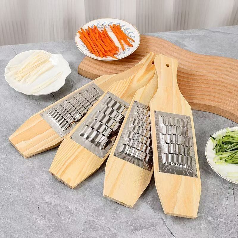 Slicer stainless steel solid wood kitchen grater old-fashioned multi-functional radish grater, vegetable grater and potato shred artifact