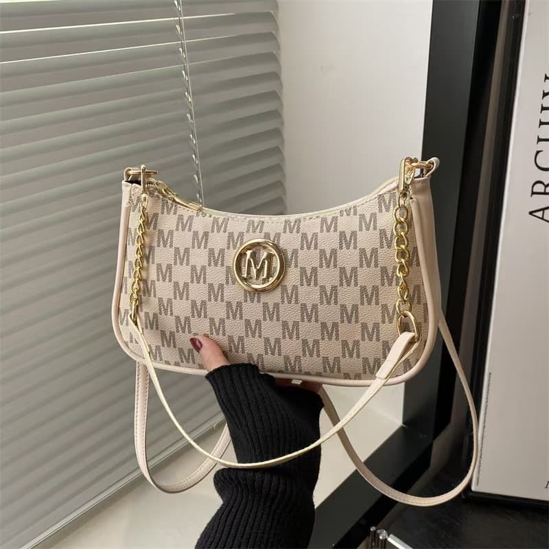 2025 Spring/Summer New Retro Print Trendy Versatile Premium Minimalist Shoulder Handbag Crossbody Bag h9070