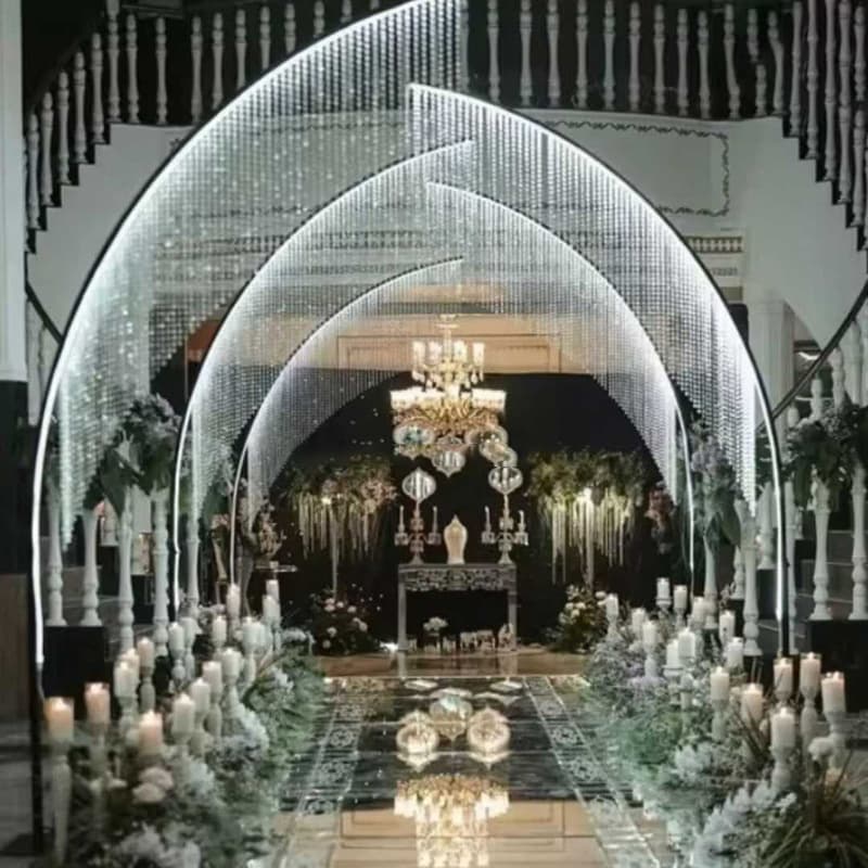 Wedding Arch Iron Art Hanging Piece Stage Background Flower Stand Outdoor Creative S-Shaped Decoration