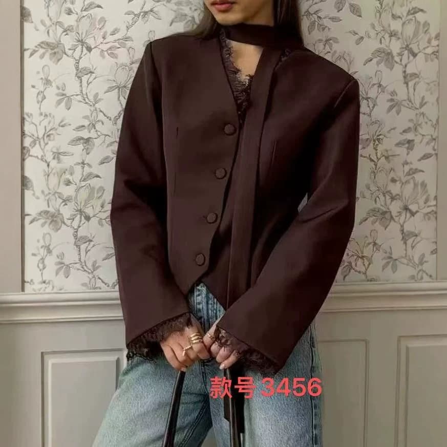 2026 cross-border European and American style spring J new women's knitted small fragrant sweater contrasting color cardigan women's spring small fragrant style