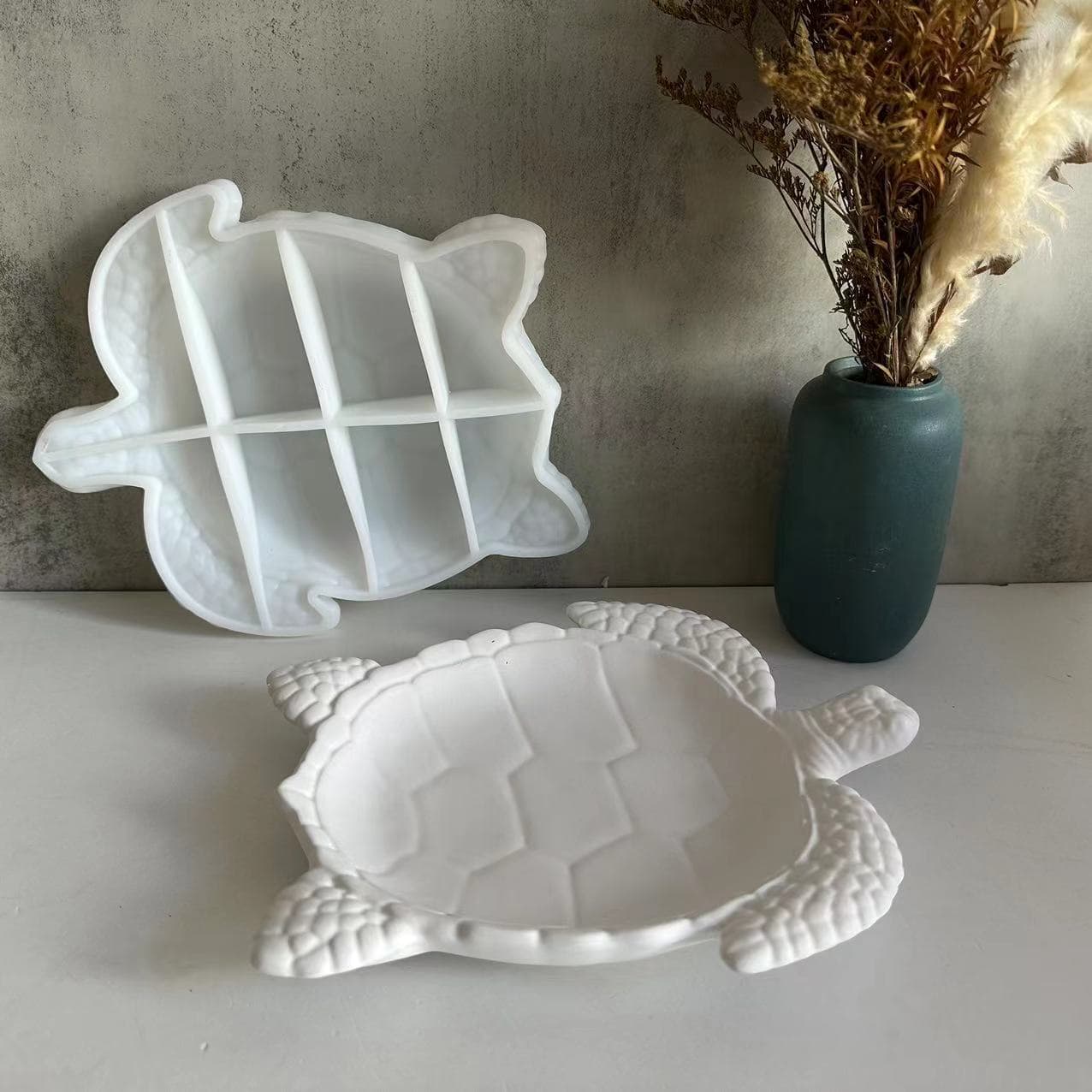 Turtle tray silicone mold turtle plaster tray coaster base plaster glue mold